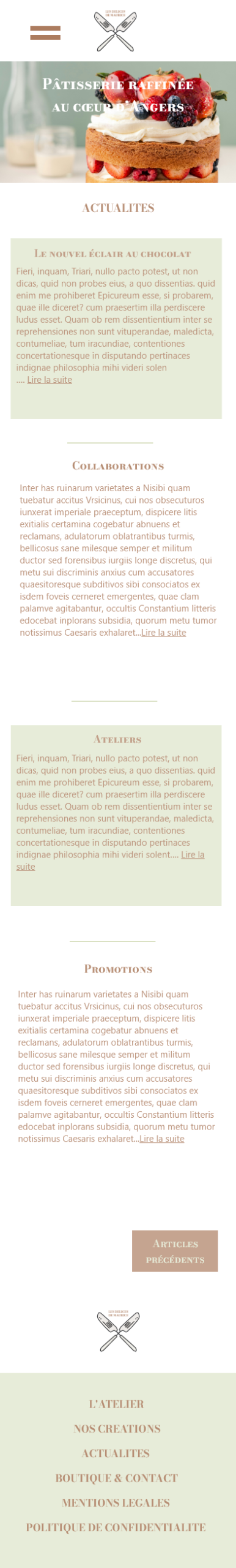 Prototype actualités mobile