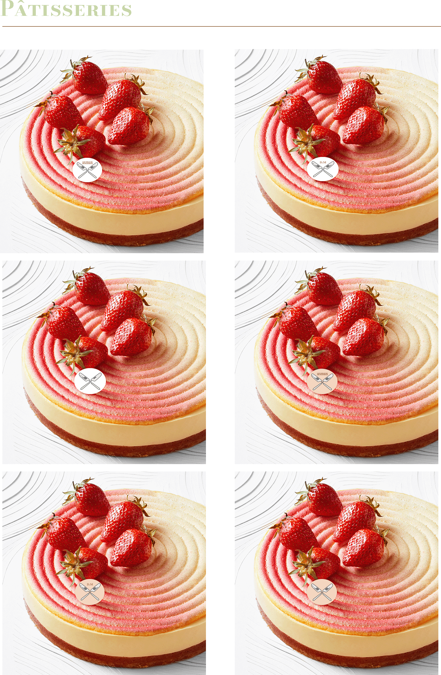 Application sur pâtisseries