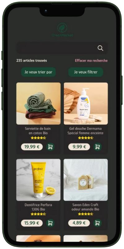 Green Market – Concept e-commerce bio - Image 2 de la galerie
