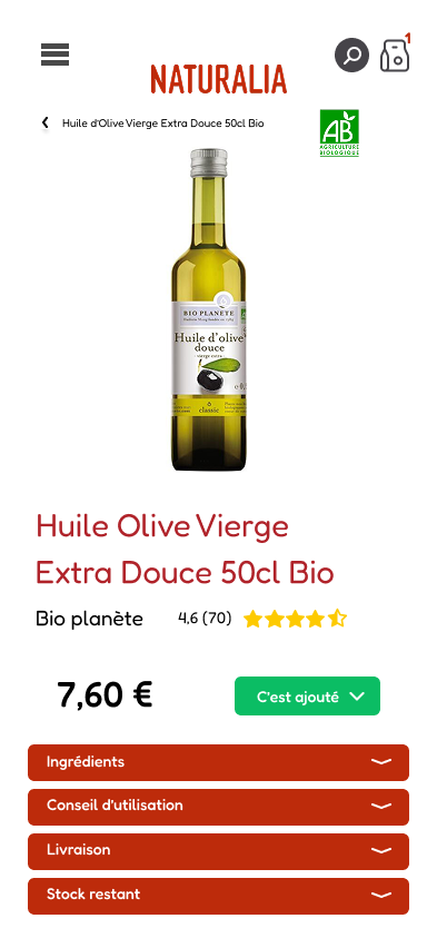 Naturalia - Redesign Mobile - Image 3 de la galerie